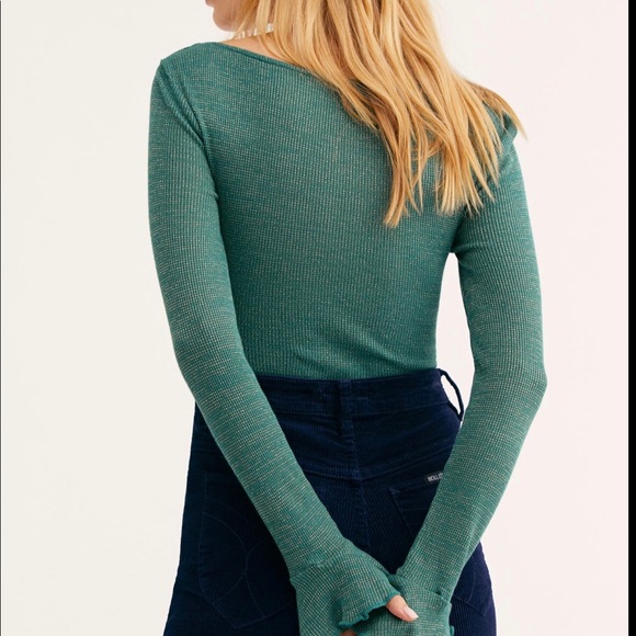 Free People size large Say When metallic keyhole - Picture 2 of 7